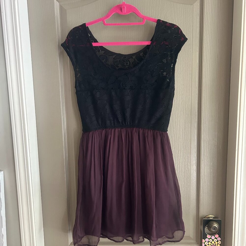 two tone lacey dress dynamite medium twee cottagecore